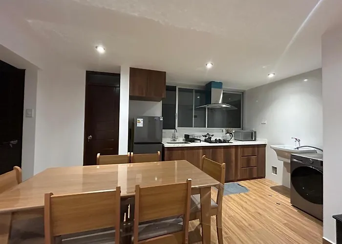Modern Apartment In Cusco - Kitchen, Washer And Tv